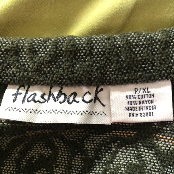 Tapestry Jacket by Flashback PXL green,gold,unique buttons/pockets floral motifs - Picture 8 of 17